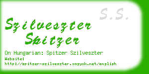 szilveszter spitzer business card